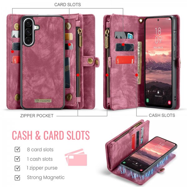 CaseMe Samsung Galaxy A17 Fodral 008 Series Löstagbart Skal Röd