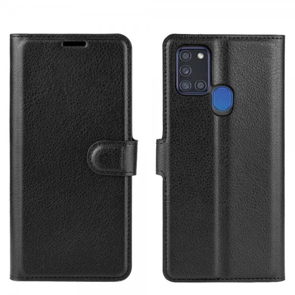 Samsung Galaxy A21s Fodral Litchi Svart