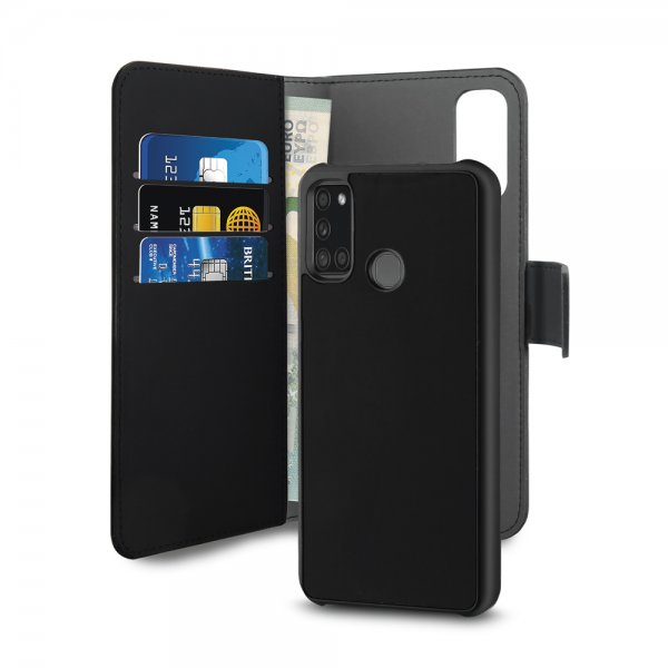 Puro Samsung Galaxy A21s Fodral Wallet Detachable 2 in 1 Svart