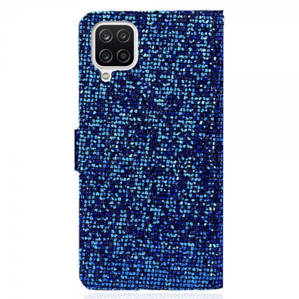 Samsung Galaxy A22 4G Fodral Glitter Stripe Blå