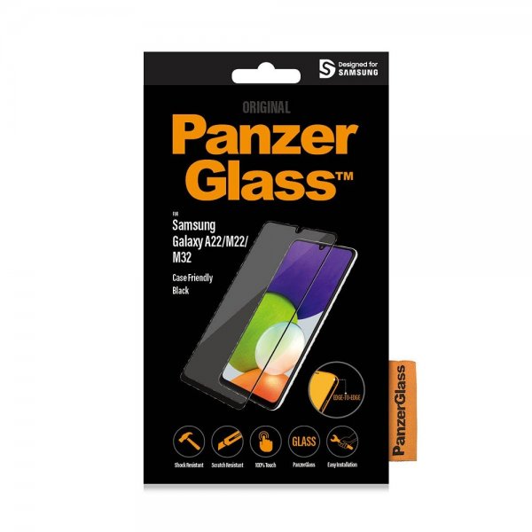 PanzerGlass Samsung Galaxy A22 4G Skärmskydd Edge-to-Edge Case Friendly