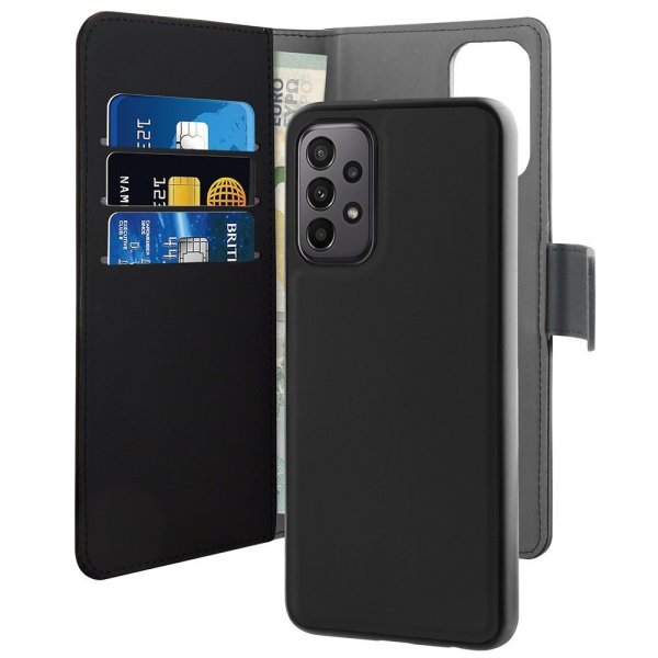 Puro Samsung Galaxy A23 5G Fodral Wallet Detachable 2 in 1 Svart