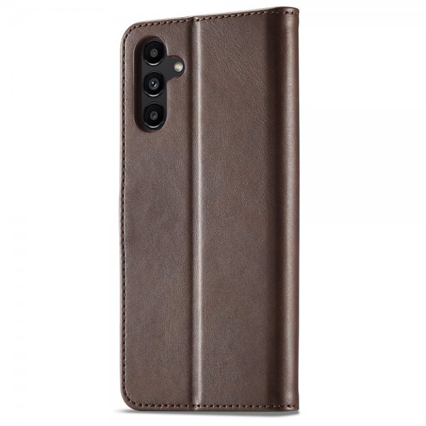 Lc.Imeeke Samsung Galaxy A25 Fodral med Kortfack Stativfunktion Mörkbrun