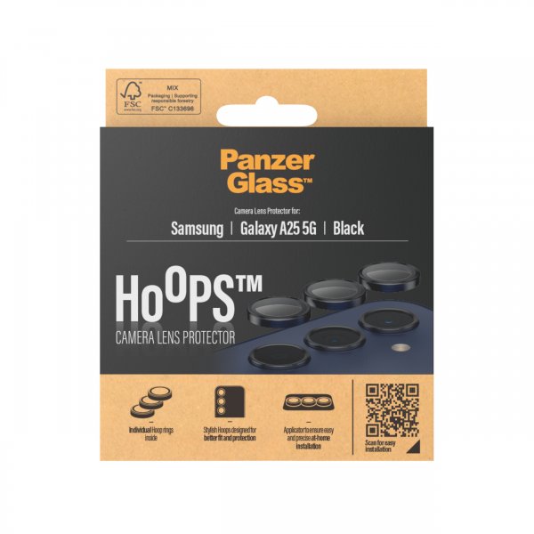 PanzerGlass Samsung Galaxy A25 Kameraskydd Hoops Svart