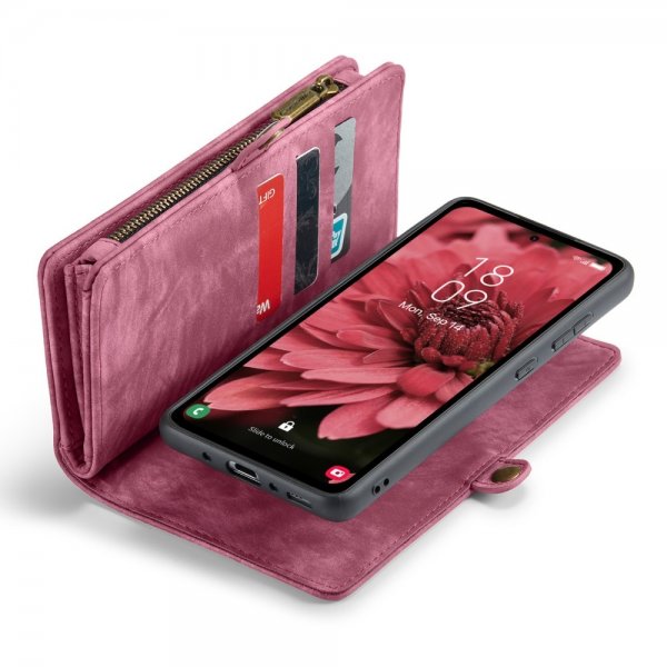 CaseMe Samsung Galaxy A35 Fodral 008 Series Löstagbart Skal Röd
