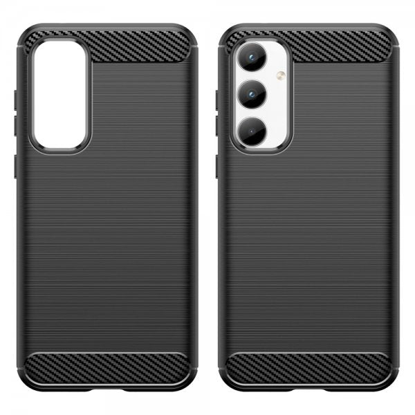 Samsung Galaxy A35 Skal Borstad Kolfibertextur Svart