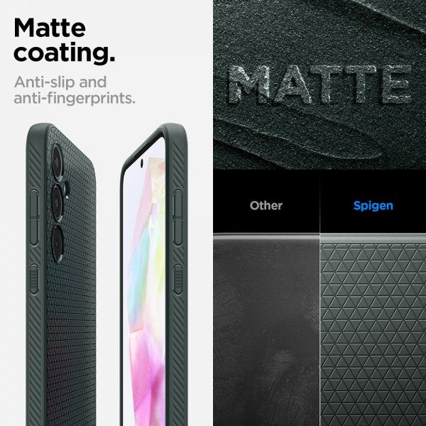 Spigen Samsung Galaxy A35 Skal Liquid Air Abyss Green