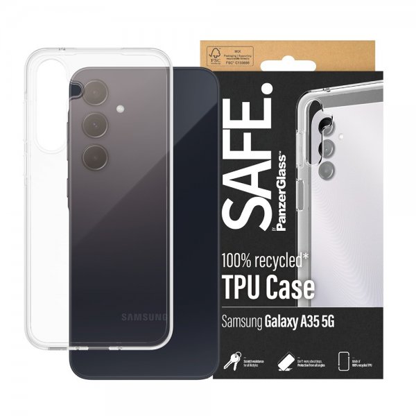 SAFE by PanzerGlass Samsung Galaxy A35 Skal Soft TPU Case Transparent