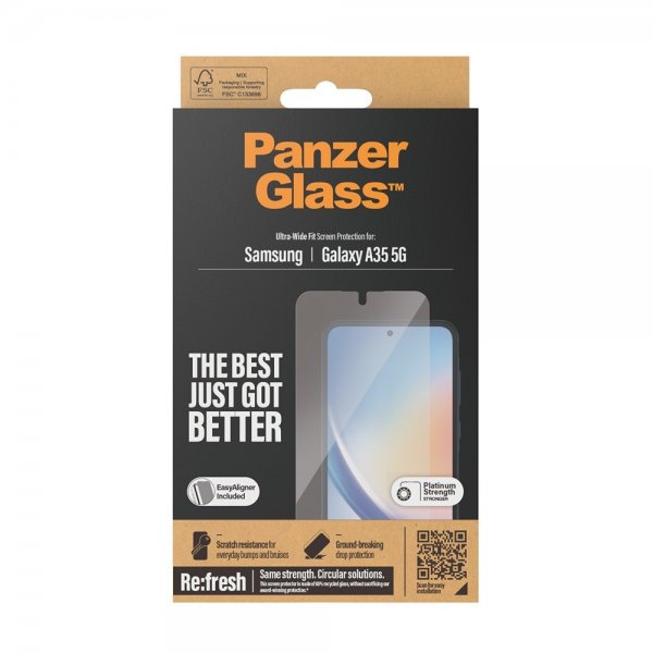 PanzerGlass Samsung Galaxy A35 Skärmskydd Ultra-Wide Fit EasyAligner