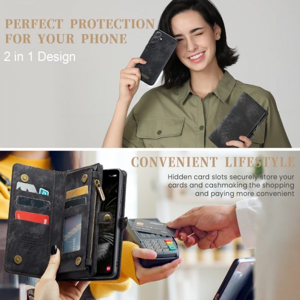 CaseMe Samsung Galaxy A36 Fodral 008 Series Löstagbart Skal Svart