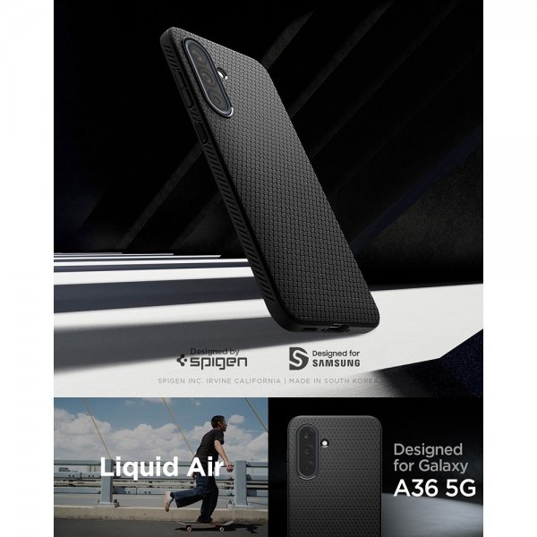Spigen Samsung Galaxy A36 Skal Liquid Air Matte Black