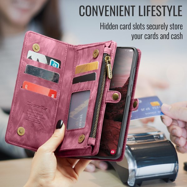 CaseMe Samsung Galaxy A37 Fodral 008 Series Löstagbart Skal Röd