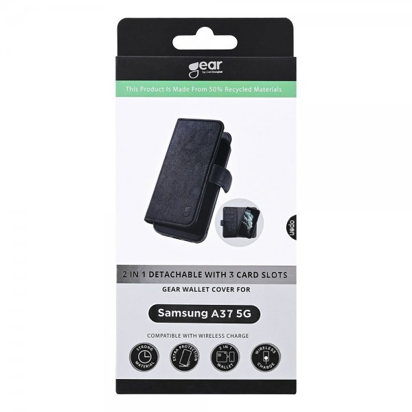 Gear Samsung Galaxy A37 Fodral 2-i-1 3 Kortfack Svart