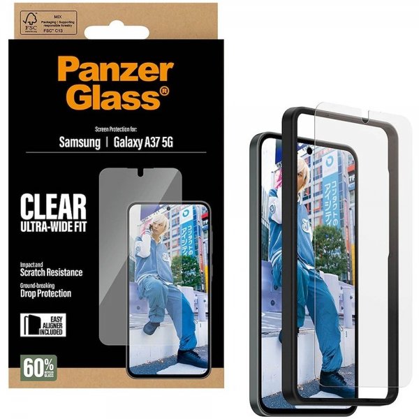 PanzerGlass Samsung Galaxy A37 Skärmskydd Ultra-Wide Fit EasyAligner
