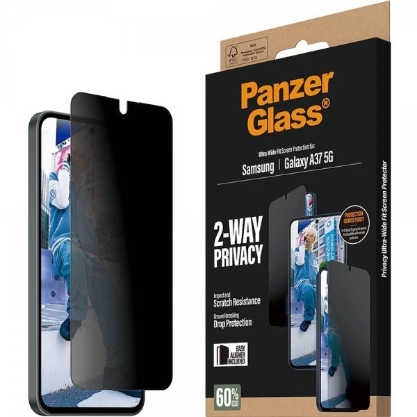 PanzerGlass Samsung Galaxy A37 Skärmskydd Ultra-Wide Fit Privacy EasyAligner