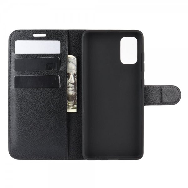 Samsung Galaxy A41 Fodral Litchi Svart
