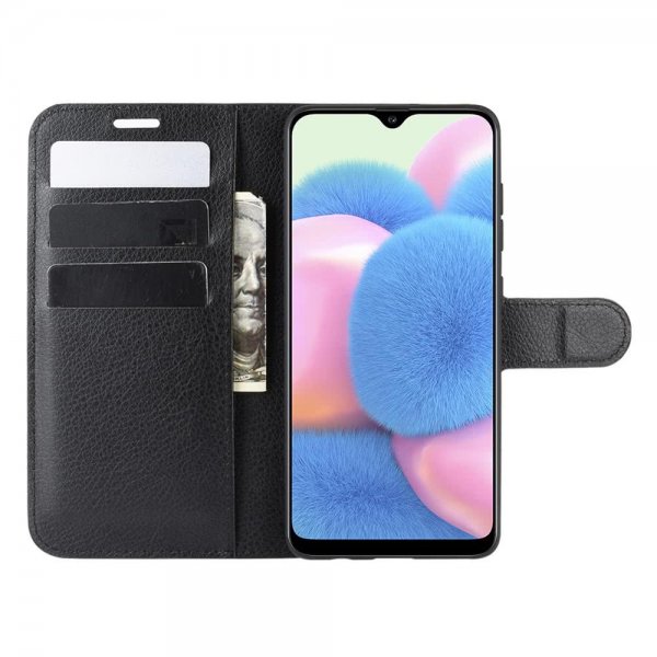 Samsung Galaxy A41 Fodral Litchi Svart