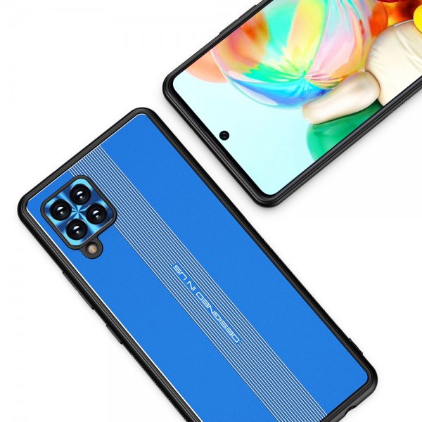 Samsung Galaxy A42 5G Skal med Metallplatta Blå