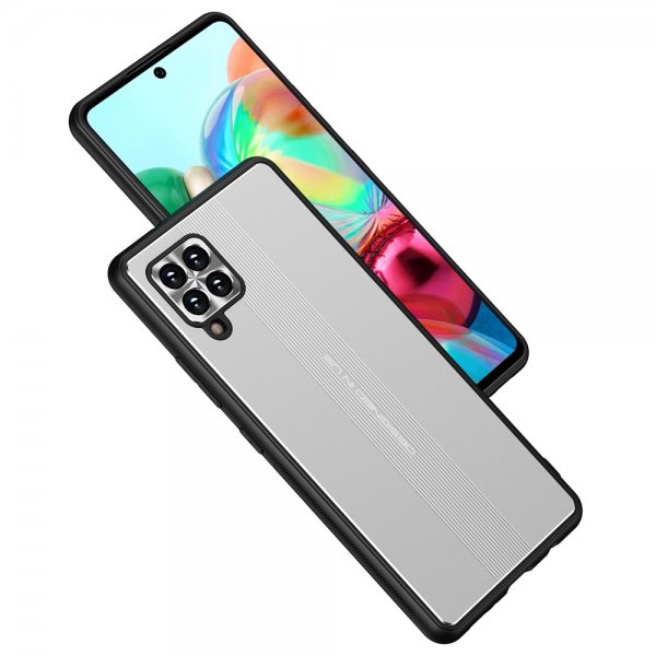 Samsung Galaxy A42 5G Skal med Metallplatta Silver