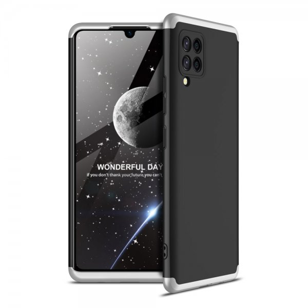 GKK Samsung Galaxy A42 5G Skal Tredelat Svart Silver
