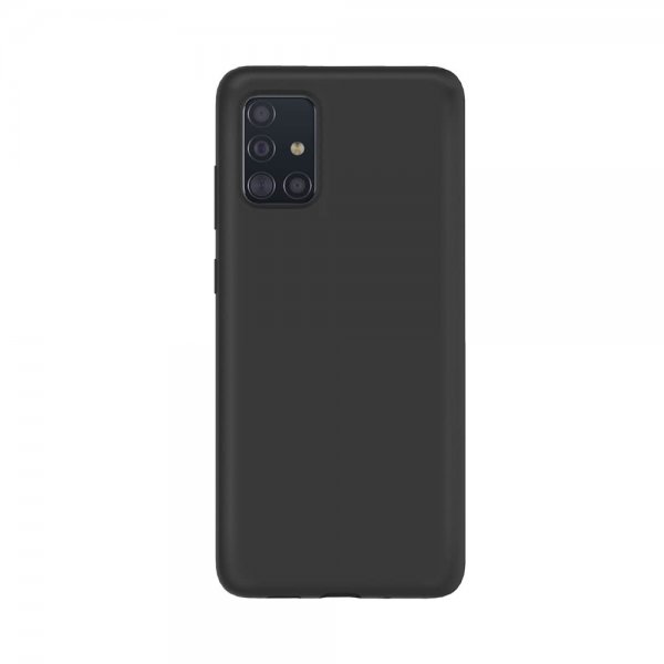 Xqisit Samsung Galaxy A51 Skal Silicone Case Svart