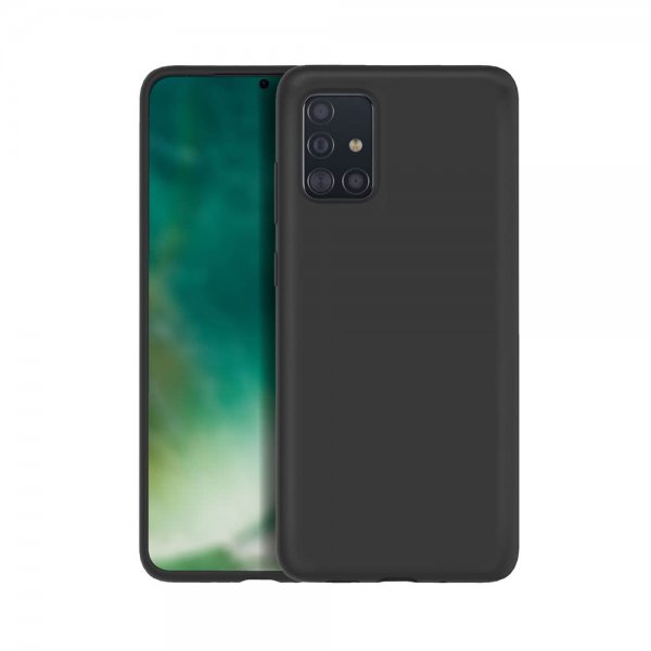 Xqisit Samsung Galaxy A51 Skal Silicone Case Svart