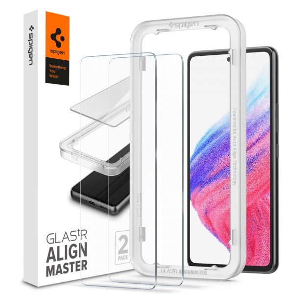 Spigen Samsung Galaxy A53 5G Skärmskydd GLAS.tR ALIGNmaster 2-pack