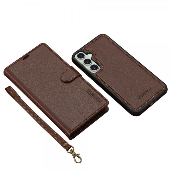Lc.Imeeke Samsung Galaxy A55 Fodral med Löstagbart Skal L2 Series MagSafe Brun