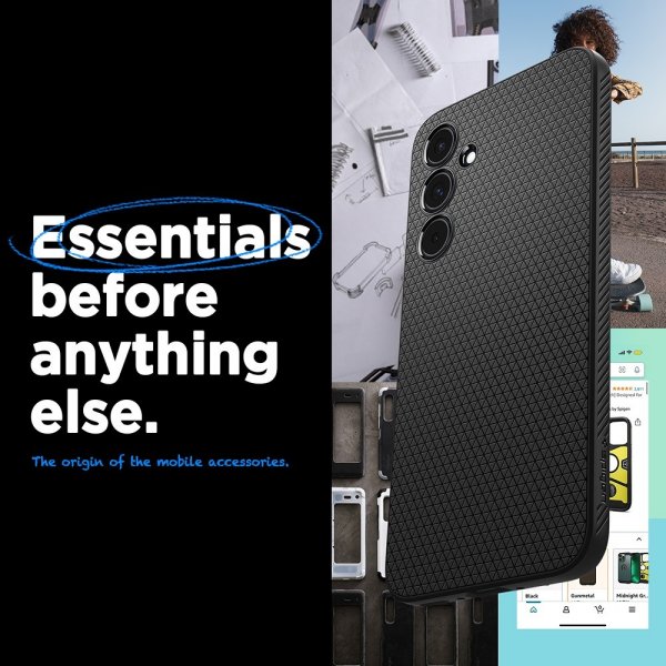 Spigen Samsung Galaxy A55 Skal Liquid Air Matte Black