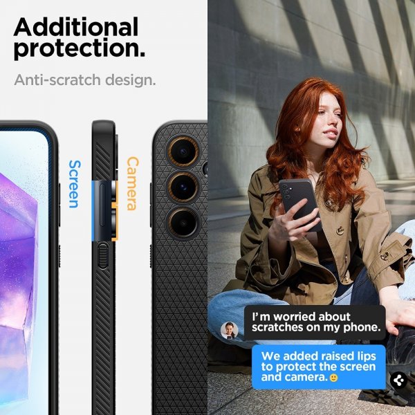 Spigen Samsung Galaxy A55 Skal Liquid Air Matte Black