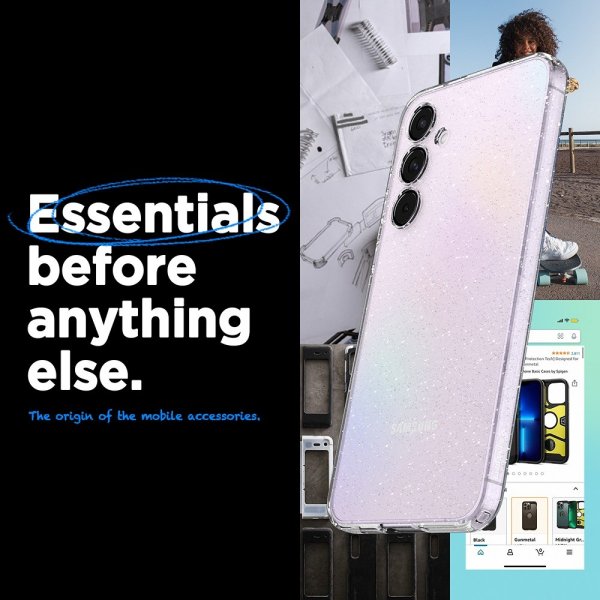 Spigen Samsung Galaxy A55 Skal Liquid Crystal Glitter Crystal Quartz