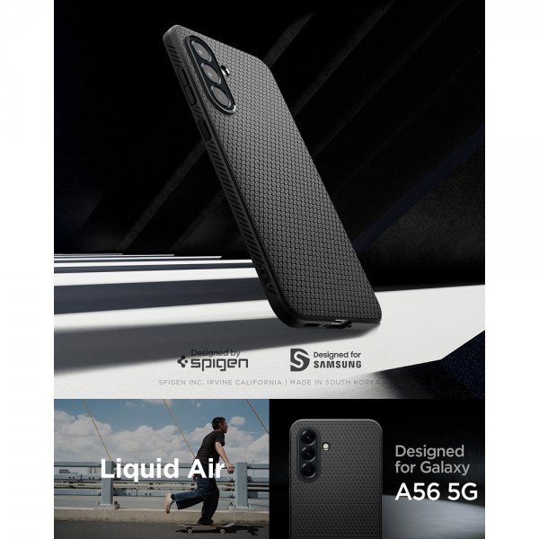 Spigen Samsung Galaxy A56 Skal Liquid Air Matte Black