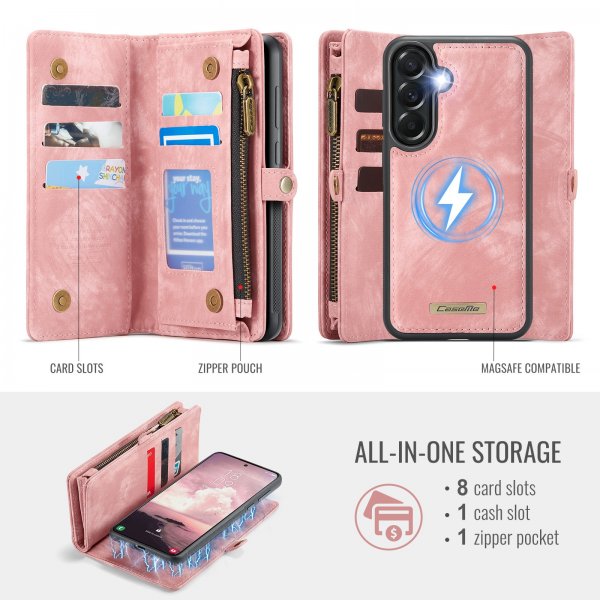 CaseMe Samsung Galaxy A57 Fodral 008 Series Löstagbart Skal Rosa