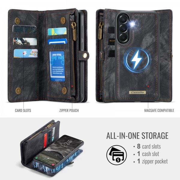 CaseMe Samsung Galaxy A57 Fodral 008 Series Löstagbart Skal Svart