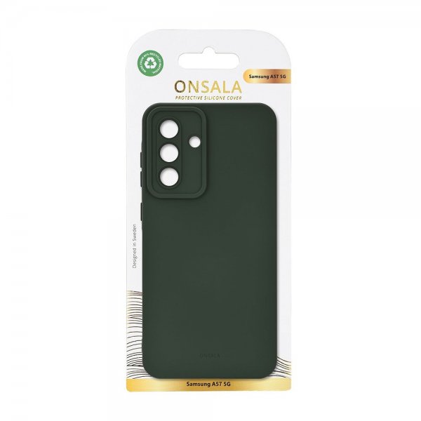 Onsala Samsung Galaxy A57 Skal Silikonkänsla Olive Green