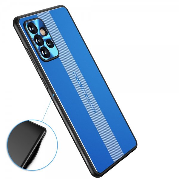 Samsung Galaxy A72 Skal med Metallplatta Blå