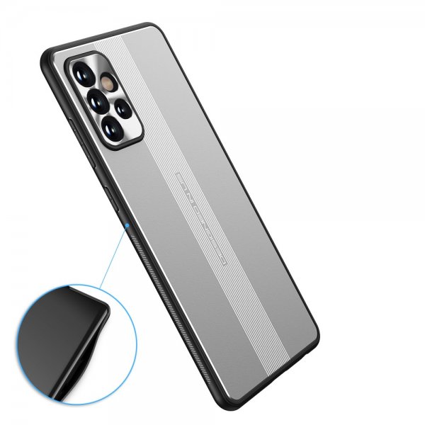 Samsung Galaxy A72 Skal med Metallplatta Silver