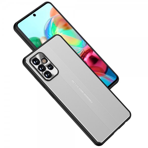 Samsung Galaxy A72 Skal med Metallplatta Silver