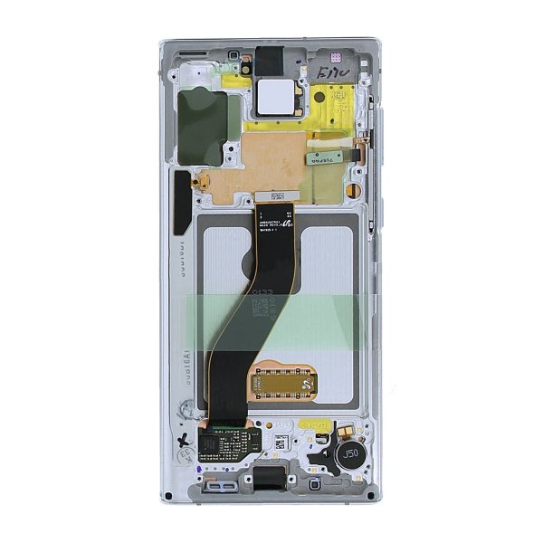 Samsung Galaxy Note 10 Skärm med LCD Display Original - Vit