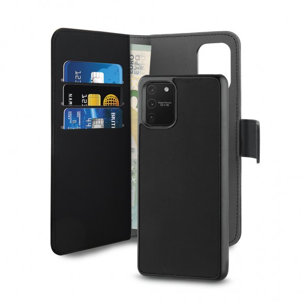 Puro Samsung Galaxy S10 Lite Fodral Wallet Detachable 2 in 1 Svart