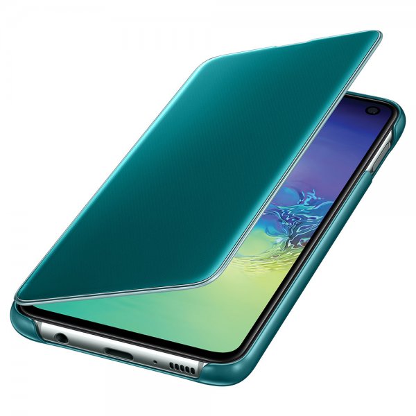 Samsung Original Galaxy S10E Fodral Clear View Cover Grön