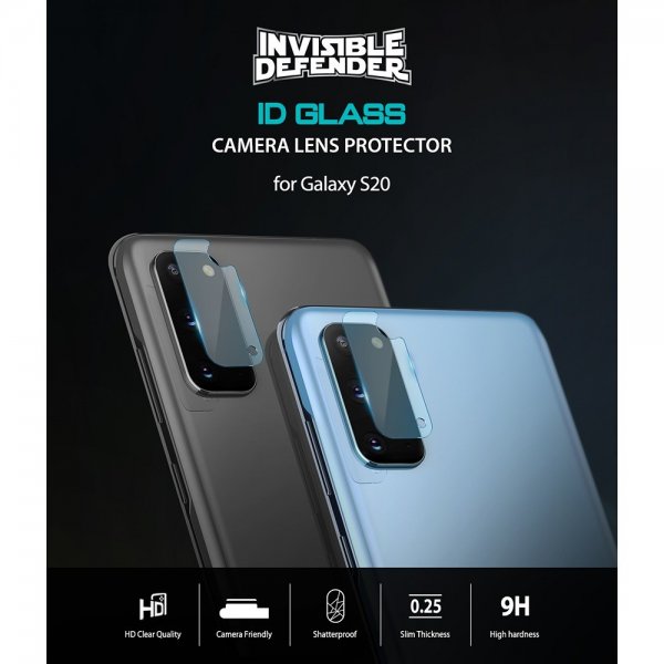 Ringke Samsung Galaxy S20 Kameraskydd Camera Protector Glass 3-pack
