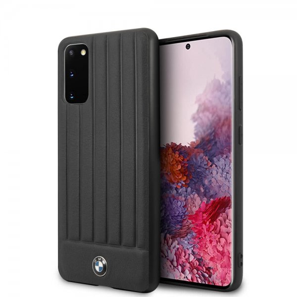 BMW Samsung Galaxy S20 Skal Leather Lines Svart