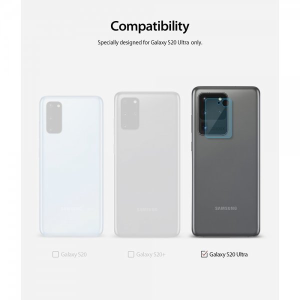 Ringke Samsung Galaxy S20 Ultra Kameraskydd Camera Protector Glass 3-pack