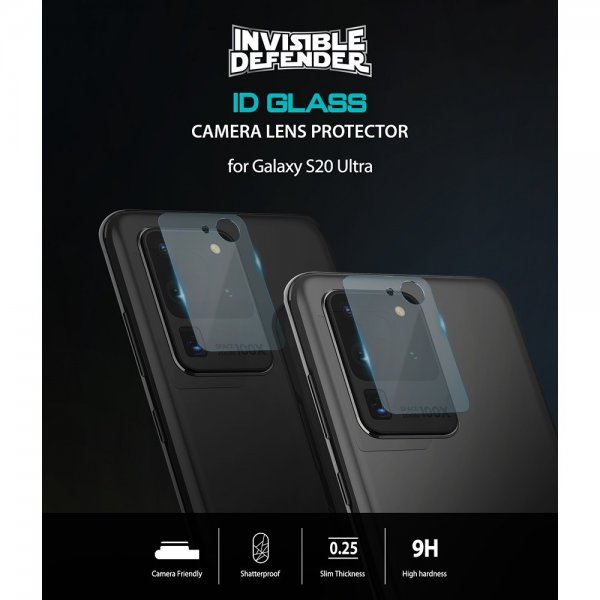 Ringke Samsung Galaxy S20 Ultra Kameraskydd Camera Protector Glass 3-pack