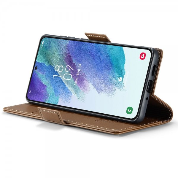 CaseMe Samsung Galaxy S21 FE Fodral 023 Series Brun
