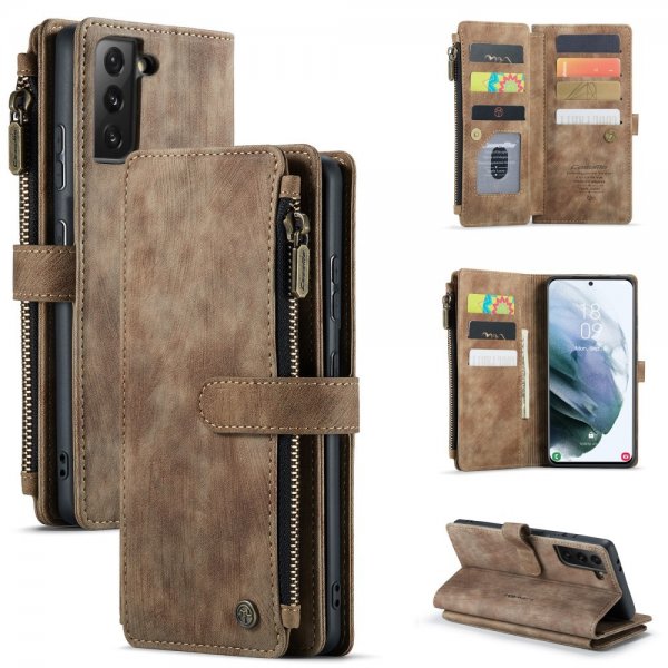 CaseMe Samsung Galaxy S21 FE Fodral C30 Series Brun