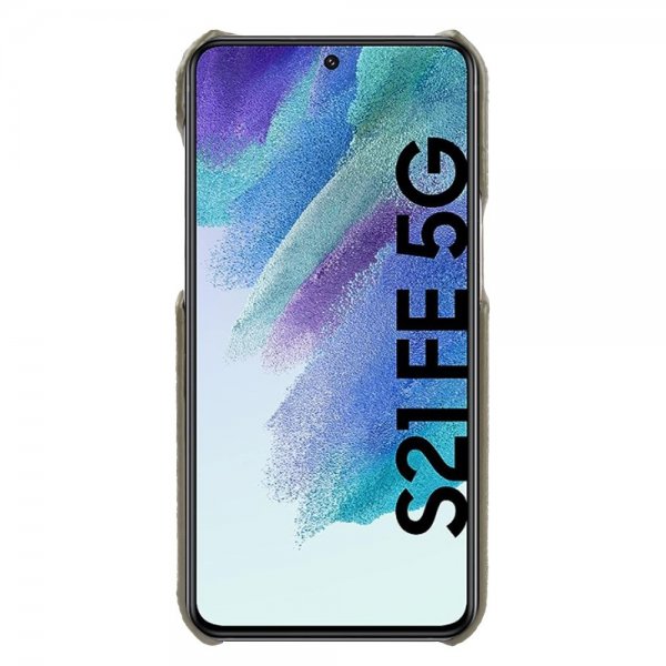 Samsung Galaxy S21 FE Skal Äkta Läder MagSafe Mörkgrön