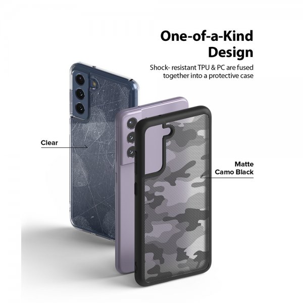 Ringke Samsung Galaxy S21 FE Skal Fusion Matte Camo Black