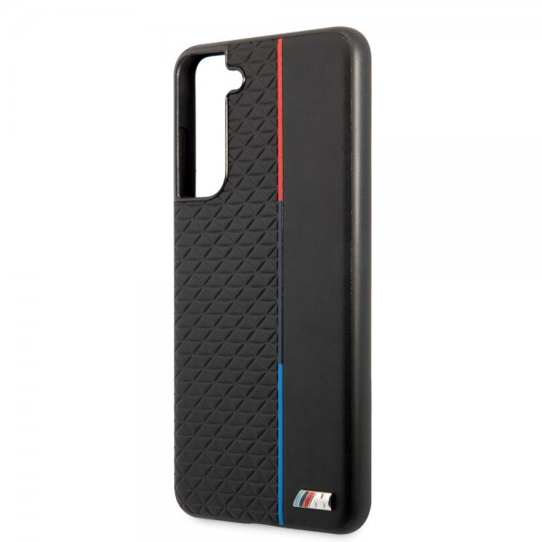 BMW Samsung Galaxy S21 FE Skal Triangle Pattern & Tricolor Stripe Svart